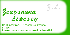 zsuzsanna lipcsey business card